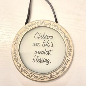 Inspirational Gift Wall Home Decor Children are lifes greatest‎ blessing Cream